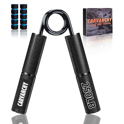 Grip Strength Trainer Set, 6 Pack, 50-350LB, Wrist Forearm Strengthener, Metal No Slip, Hand Grip Gripper Strengthener for Strength Training and Exercise, Hand Workout Squeezer Grip Strength - color: Black,250lb