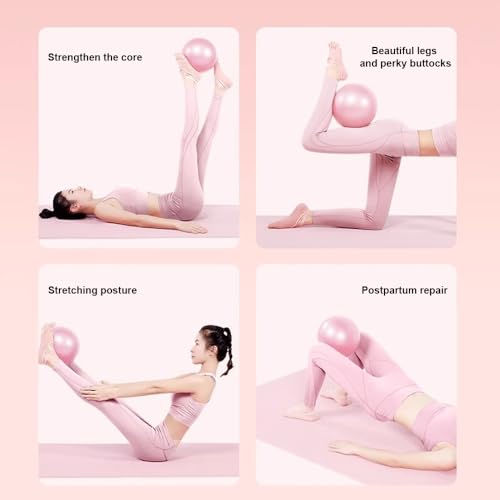 Pilates Ball, Non-Slip Yoga Fitness, Anti-Burst Small Exercise Ball - color: Pink