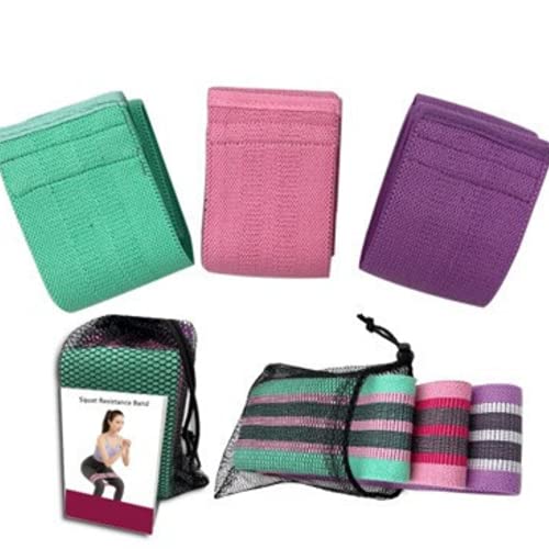 K&KLACOSTA Elastic Resistance Bands for Women and Men Fitness, Workout Outdoor Exercise, Gift, 3-Level Set, Non-Slip Legs and Buttock Sports Bands, Non-Slip.