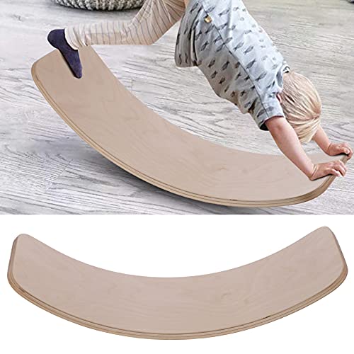 Wooden Toys, Multifunctional Wooden Balance Board Training Curved Rocker Board Fitness Accessory