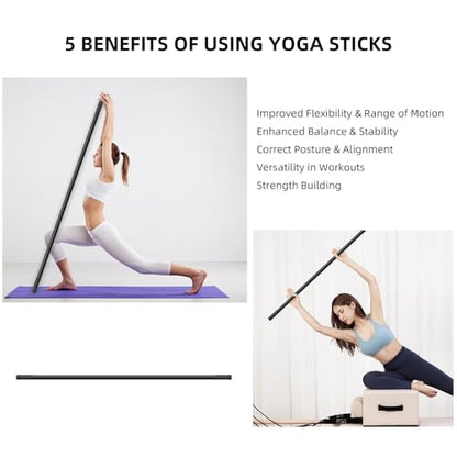 Portable Stick with Nonslip Handle Light Weight Stretching Stick Postures Corrector Flexibility Exercise Rod