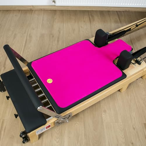 Echome Non-Slip Pilates Reformer Mat with Mesh Bag – Sweat-Wicking, Lightweight, Fits Balanced Body/Merrithew/Aeropilates (38"x22") - color: Rush Rose