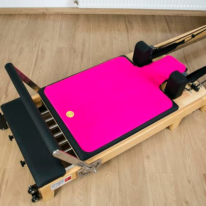 Echome Non-Slip Pilates Reformer Mat with Mesh Bag – Sweat-Wicking, Lightweight, Fits Balanced Body/Merrithew/Aeropilates (38"x22") - color: Rush Rose