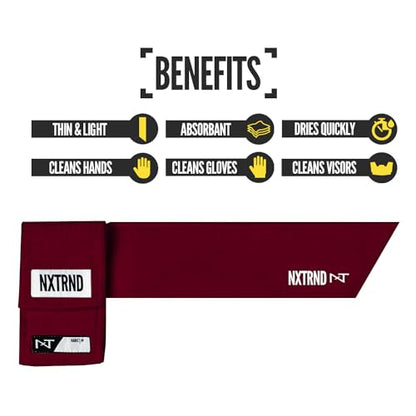 Nxtrnd Streamer Football Towel, Thin Sports Towel, Dries Hands & Football Accessories (Maroon) - color: Maroon