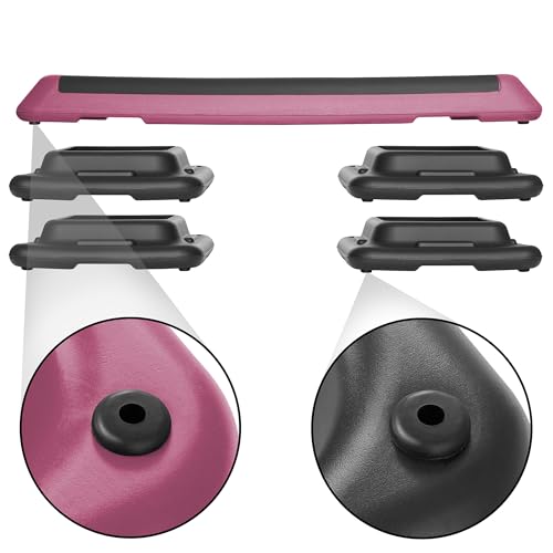 Philosophy Gym Aerobic Exercise Adjustable Step Platform, Health Club Size, with 4 Risers Included - color: Pink