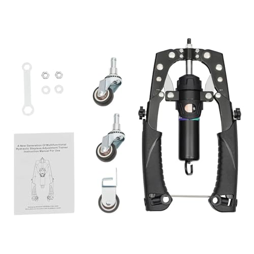 Mymus CoreFlex Twister Pro, Hydraulic Power Chest Press Machine, All-in-One Adjustable Hydraulic Arm Exerciser Twister Bar, 22-440lbs, 2-in-1 Chest Trainer with Ab Roller Wheel