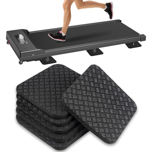 6 Pcs Walking Pad Mat, Treadmill Mat Pads, 4" x 4" x 0.2" Double-Sided Non-Slip Exercise Equipment Mat, High Density Silicone Anti Vibration Pad for Protect Floors, Noise Reduction - size: 4"x4"x0.2" (6PCS)