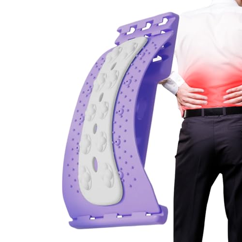 Lumbar Board - Adjustable Arc Traction Massager, Lower Back Stretcher Lumbar Support | Muscle Relaxation, Discomfort Relief, Recovery, Post-Workout, Office, Travel, School | Men, Women, Elderly