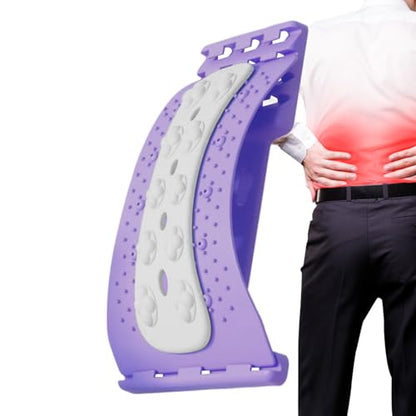 Lumbar Board - Adjustable Arc Traction Massager, Lower Back Stretcher Lumbar Support | Muscle Relaxation, Discomfort Relief, Recovery, Post-Workout, Office, Travel, School | Men, Women, Elderly