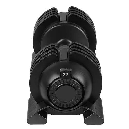 Adjustable Dumbbell Set 7/14/22 LBS - Heavy-Duty Steel & Plastic Design, Compact Space-Saving Home Gym Equipment for Strength Training, Fitness & Full-Body Workouts