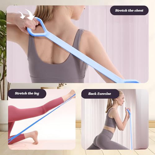 Resistance Bands, Figure 8 with Handles - color: Light Blue