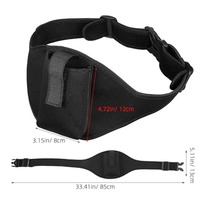 Zerodeko Microphone Belt Waist Pack Adjustable Neoprene Fitness Waistband Sweat-resistant Trainer Mic Holder Bag for Running Outdoor Sports