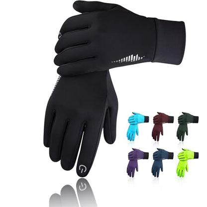 SIMARI Winter Gloves for Women Men - Cold Weather Thermal Touch Screen Ski Snow Glove Liners, Non-Slip Palm & Warm Fleece Lined, for Running Cycling Driving Hiking Walking Sports Outdoor Texting Work