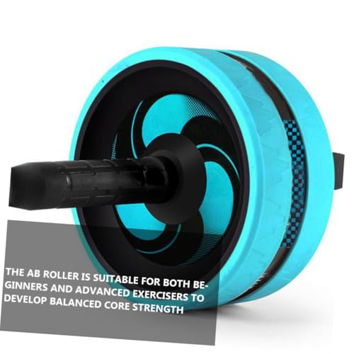 Ab Roller Wheel Exercise Kit with Knee Pad and Jump Rope, Blue Fitness Roller Wheel for Abdominal Exercise and Core Strength Training at Home