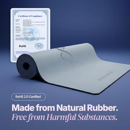 Natural Rubber Workout Mat with Bag | Thick Rubber mat 4.5 mm | Non Slip Yoga Mat Non Slip| Gym Mats for Home Gym Floor Mat, Home Exercise Mats for Home Workout Accessories, Fitness Mat, Workout Mats for Home Gym, Yoga Matt, Stretching Mat, Thick Exercise