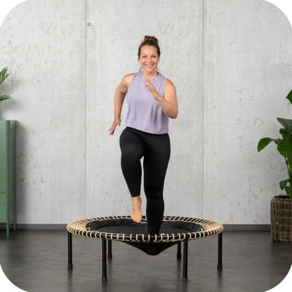 bellicon Mini Trampoline | Bungee Suspension up to 440 lbs | Indoor Fitness Rebounder for Adults | Screw-in Legs
