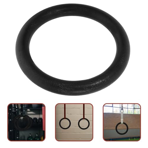 HANABASS 2Pcs Abs Gymnastics Rings 9 Inch Diameter Non-Slip Fitness Rings for Upper Body Strength Training Core Workouts and Functional Exercise at Home or Gym