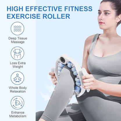 KESHWELL Cellulite Massage Roller,Muscle Massage Roller, Cellulite Remove Massager,Manual Massage Stick with Detachable Rollers for Leg,Neck,Back, Arm,Thigh.Blue