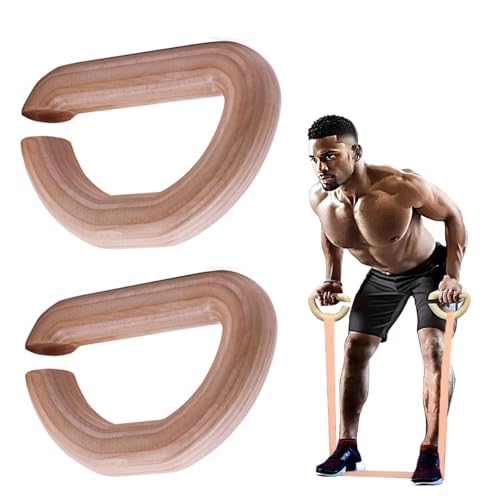 Lights Mountain Wooden Resistance Bands Handles Versatile Exercise Handles with Anti-Slip Grip Tapes for Elastic Band Workouts Home Gym Strength Training and Full-Body Workouts - color: Wooden handle
