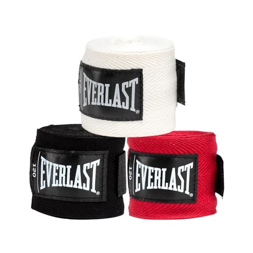 Everlast Core Handwraps 120in – Boxing Hand Wraps for Gloves, Wrist & Knuckle Support - color: Variety Pack - 3 Pack