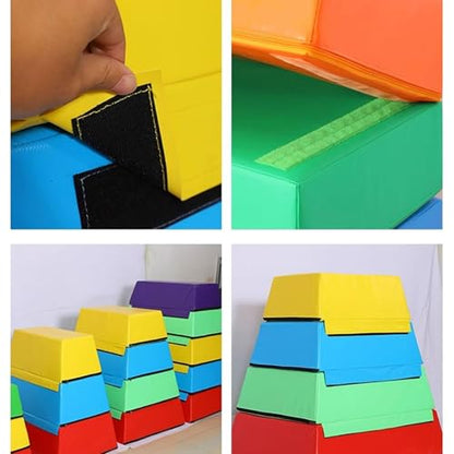 LICOME Jump Box Fitness Training Equipment Foam Enhanced Box Suitable for Stackable Soft Foam Jump Box Family Gym and Children's Exercise Jump Box
