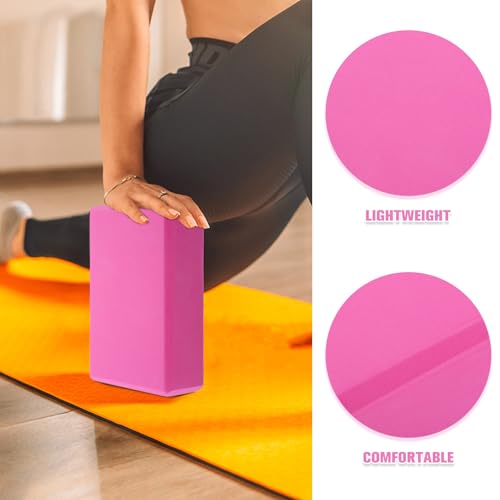 COHEALI 2pcs Eva Non-slip Yoga Blocks High-density Foam for Balance Training and Stretching Support, Lightweight Exercise Bricks for Pilates and Fitness, Suitable for Adults