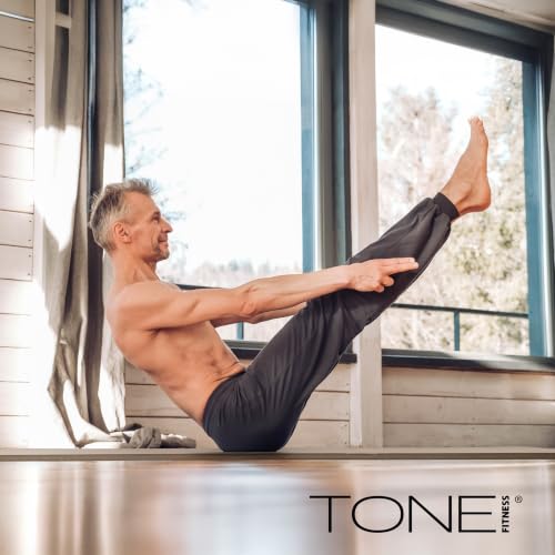 Tone Fitness 1-Inch Thick Yoga Mat | High-Density, Non-slip Exercise Mat with Carrying Strap for Yoga, Pilates, & Home Gym Workouts | Multiple Options