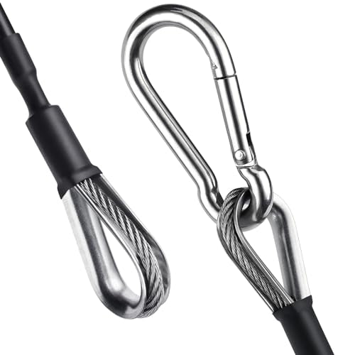 Gym Cable Extension, Fitness Extension Rope Attachment Compatible with Home Gym Accessories Thick 0.2", Replacement Gym Cable Machine Extension for LAT/Tricep Pull Down, Leg Extensions Machine