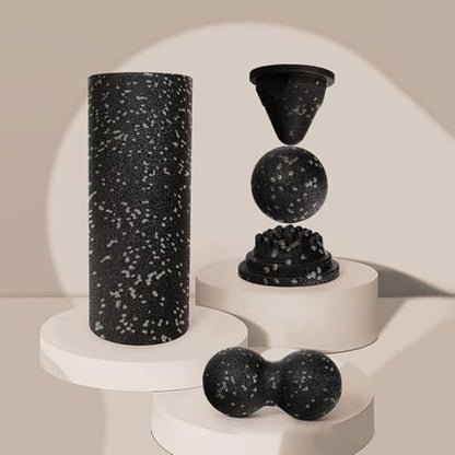 Foam Roller, Muscle Massage Wheel, Non Slip Tissue Gym Accessory for Yoga Pilates Fitness Travel Hotel Indoor Back Leg Home Practice Compact Portable Tool with Strong Grip