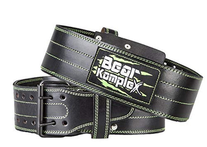 Bear KompleX Genuine Leather Adjustable Weightlifting Belt, Protection and Support for Back and Core During Training, Olympic Athletes, and Powerlifting, 5 Millimeters Thick, Men and Women - size: Small 22"-32" waist