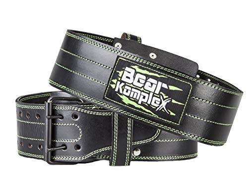 Bear KompleX Genuine Leather Adjustable Weightlifting Belt, Protection and Support for Back and Core During Training, Olympic Athletes, and Powerlifting, 5 Millimeters Thick, Men and Women - size: Small 22"-32" waist