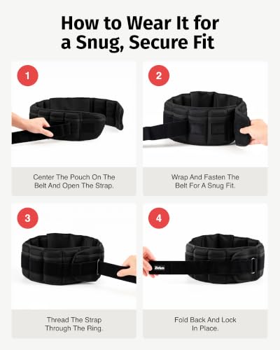 ZELUS Weighted Belt for Women Men, 6/8/10lb Z-Fit Adjustable Weighted Belt - size: Large-10LB (36.2" - 51.2")