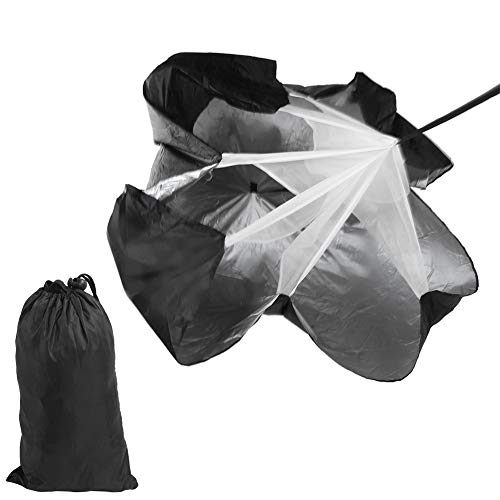 Adjustable Resistance Parachute Training Umbrella Speed Chute Drag Parachute for Running Football Track with Waist Belt 5-15kg Resistance Lightweight Carry Bag