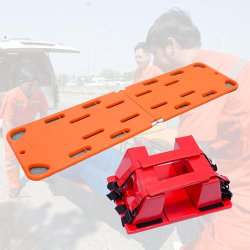 Foldable Spine Stretcher Board - Water-Resistant Patient Backboard with Head Imlizer & Cervical Collar for Emerncy, First Aid, Mcal Transport, Safe Patient Handling - color: Head+backboard Immobilizer