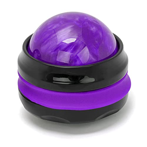 Coolrunner Massage Ball, Manual Roller Massager, Handheld Self Massage - color: Purple