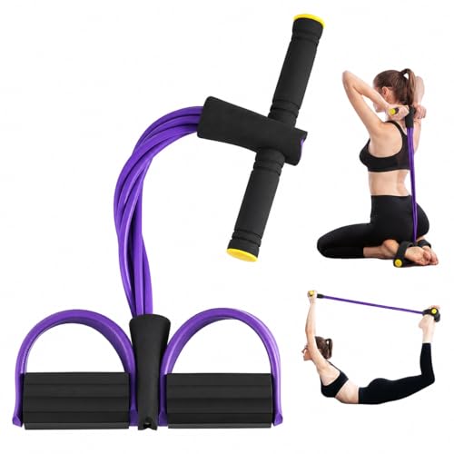 Pedal Resistance Bands with Handles, 21 Fitness Resistance Bands-6 Tube, Resistance Bands with Handles Pedal, Stretch Bands for Exercise Sit Up Exercise Equipment AB Workout Equipment for Women Men