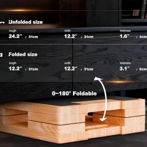 Wooden Stretching Board Portable Incline Board Non-Slip Surface Fitness Equipment for Home Workout
