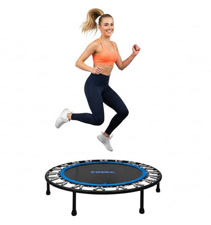 High-Performance Trampoline 102 cm | Reinforced with 36 Steel Springs, Double Safety Strap, Polypropylene Mesh and Non-Slip Legs | Supports 350 lb.