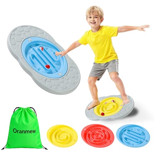 2-in-1 Kids Balance Board Maze, Wobble Board for Kids & Toddlers