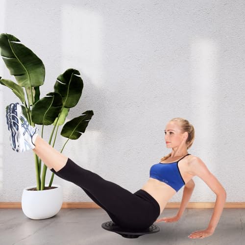 Balance Board Disc Wobble Board – Physical Therapy Stability Trainer, Lightweight Core Balance Disc (1 lb) Supports Up to 300 lbs, Non-Slip Round Balance Board for Core Workout, Rehab, Standing Desk Fitness
