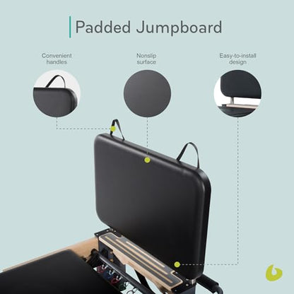Balanced Body Padded Jumpboard, Pilates Reformer Accessory, Home and Studio Pilates Equipment, Workout Equipment for Pilates Reformer, Home Gym or Studio Exercise Equipment