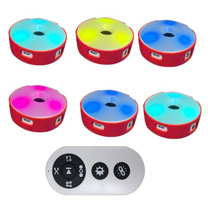 6Pcs/Pk Agile Reaction Training Lamp Set, Reaction Training Light Speed Agile Reaction Light Equipment Quick Response Training Lights Sports Reaction Lights Enhancing Speed and Agility Tools