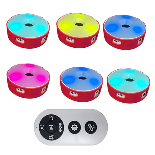 6Pcs/Pk Agile Reaction Training Lamp Set, Reaction Training Light Speed Agile Reaction Light Equipment Quick Response Training Lights Sports Reaction Lights Enhancing Speed and Agility Tools