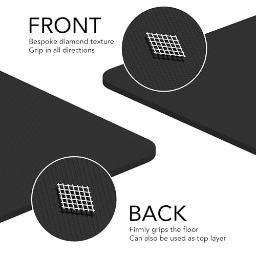 Large Exercise Mat – Extra Thick 10mm Workout Mat (72"x32") – Non-Slip TPE Yoga Mat for Women & Men – Pilates, HIIT, Fitness & Home Gym Mat – Includes Free Carry Bag - color: Black - Engraved
