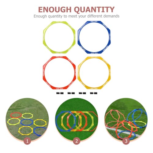 4Pcs Agility Training Rings Football Exercise Circles for Speed and Agility Training Portable Agility Gear for Soccer and Basketball