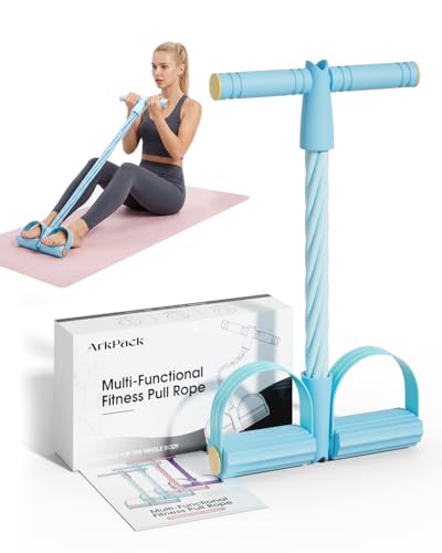 Pedal Resistance Band with Handle,6-Tubes Elastic Pull Rope Fitness Foot Pedal Resistance Bands for Women Girls Bestie Yoga Pilates Exercise Legs Calves Waist Arms Abdomen