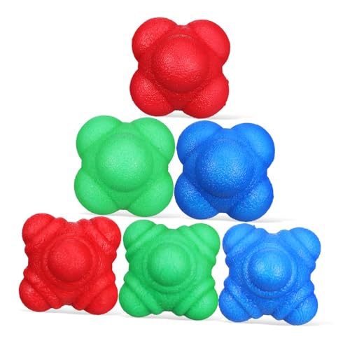 BESTonZON 6pcs Agility Reaction Training Hexagonal for Hand-Eye Coordination and Elastic for Sports Training Lightweight for Boys and Girls and Adults