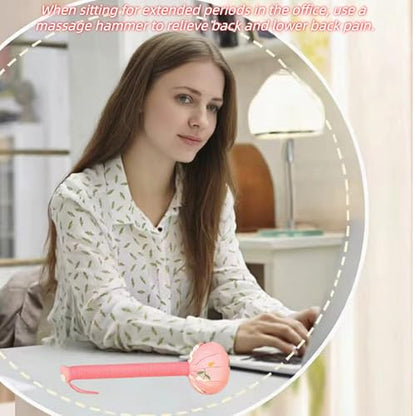 Mugwort Massage Hammer, Massage Tools Back, Shoulder & Body - Handheld Percussion Therapy Tool with US Design Patent, (Purple, Pink) - color: Purple, Pink