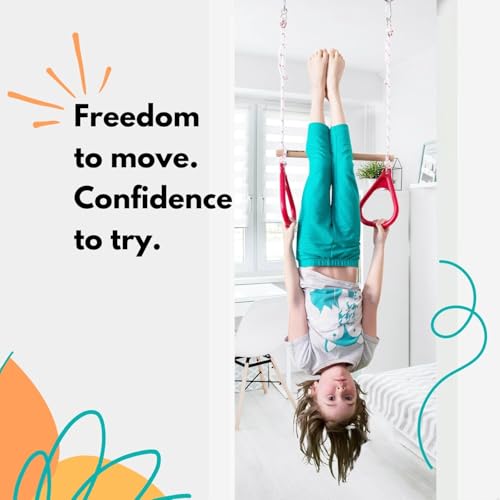 Doorway Swing for Kids Indoor - Trapeze Bar and Gymnastic Rings Combo and Classic Rope Swing for Doorway Gym