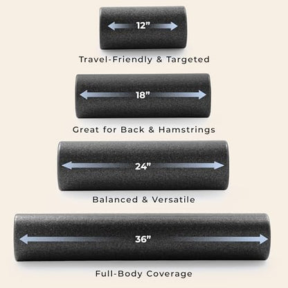Sunny Health & Fitness 36" Black High-Density Yoga Foam Roller - color: Black, size: 36-Inch
